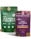 KIKI Green Sea Moss Powder Bundle - Immununterstützung Superfood Complex 8 oz, 6 oz - Raw Sea Moss, Burdock Root, Bladderwrack, Elderberry Extract - für Immunität Boost, Energy & Health Support