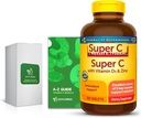 Super C with Vitamin D3 & Zinc 200 Tablets with Exclusive A to Z - Better Ligth&Spring Guide (2 Items)