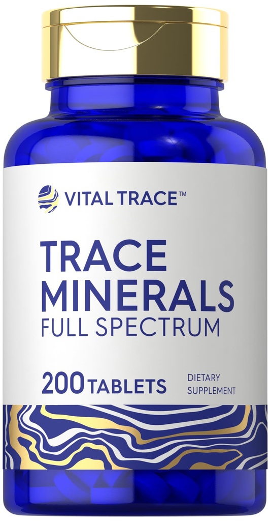 Carlyle Trace Minerals | 200 Tabletten | Full Spectrum Supplement | Non-GMO & Gluten Free Complex | von Vital Trace