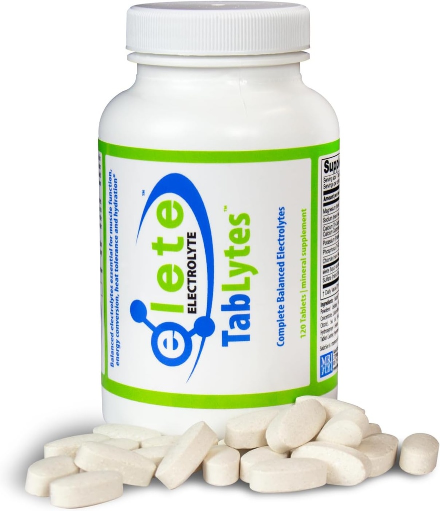 elete Elektrolyttabletten für schnelle Erholung & Hydration – 9 Essential Electrolytes & Zero Sugar - Elektrolytische Ergänzungen zur Unterstützung von Energie, Ausdauer und Hydration - 120 High Value Servings