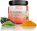 Reddy Naturals Aryana Turmeric 50 – Organic Turmeric Supplement Powder with Muscadine Grape & Okra – Fast-Dissolving, Plant-Based Formula for Daily Wellness – 30 Portionen