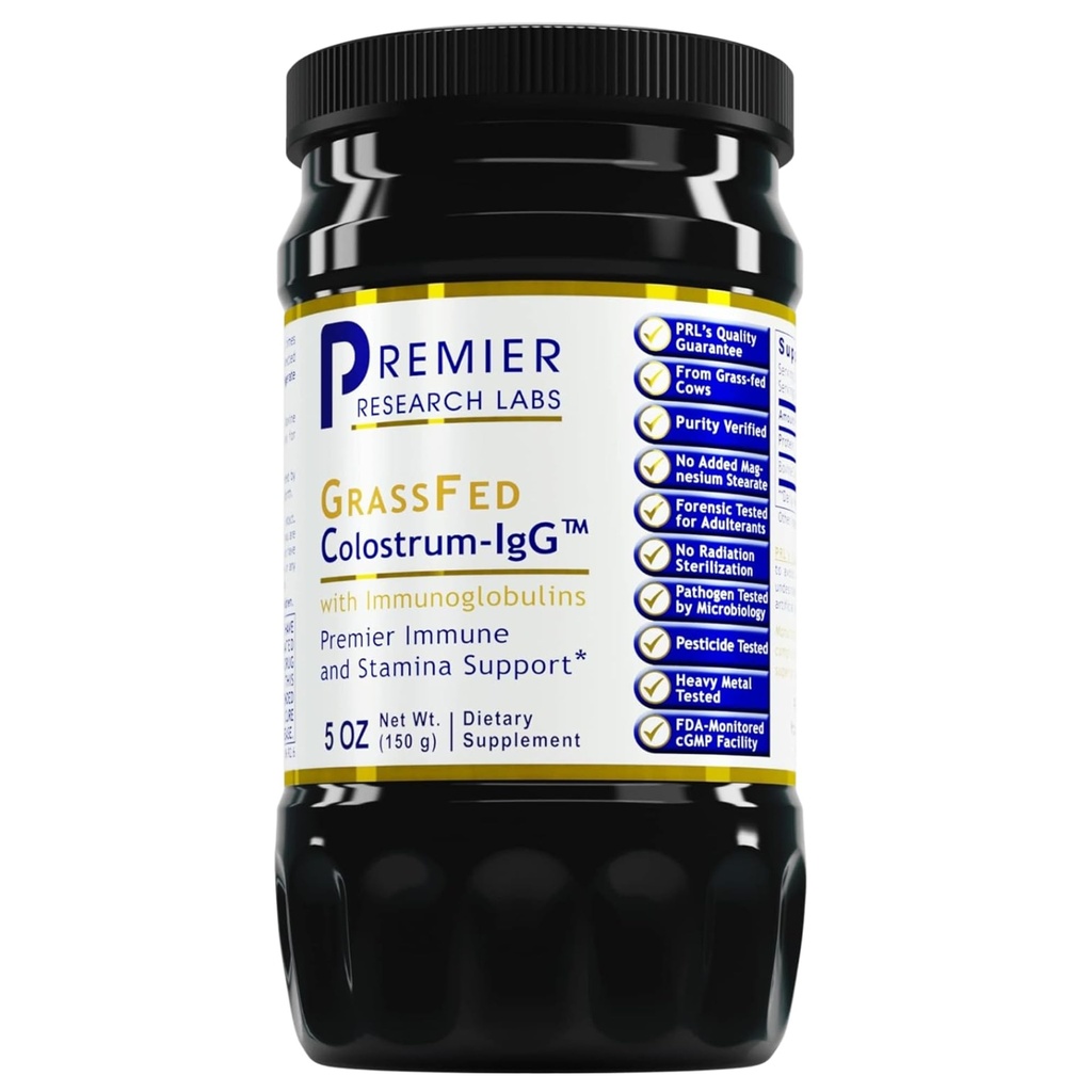 Premier Research Labs Colostrum-IgG Powder - Colostrum Supplement, Bovine Colostrum for Humans, Colostrum per la Salute Immune, Superfood con Lactoferrin, Aminoacidi, Nucleotidi - 5 oz (150 g)