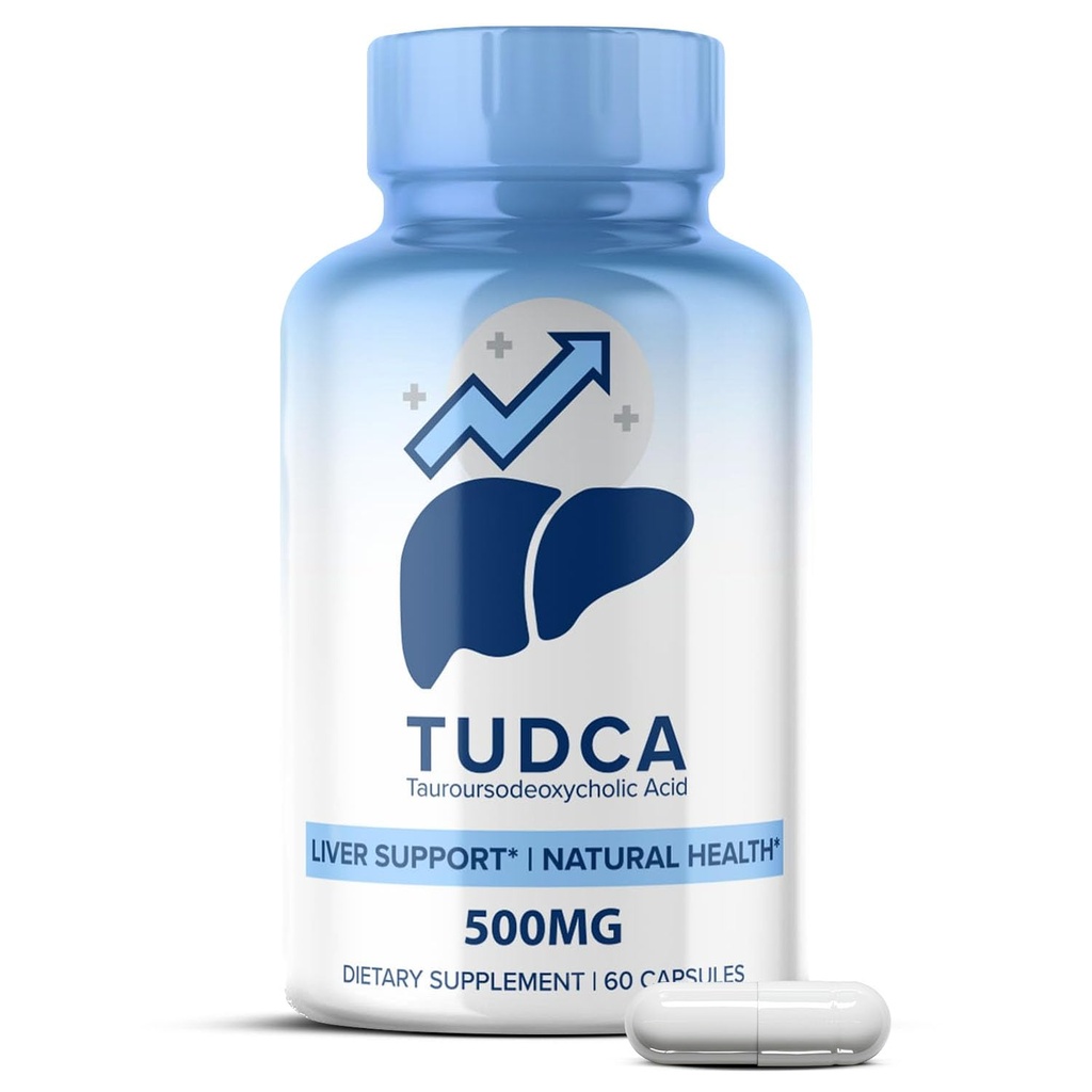 MaxLife Naturals TUDCA Leberunterstützungsergänzung 500mg - 60 Kapseln Tauroursodeoxycholsäure, Nervenzellfunktion, Gallensalzergänzung für Leber & Gallenblase Unterstützung, Verdauungsgleichgewicht Formel