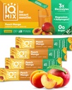 IQMIX Hydration Elektrolyt Pulver – 4-in-1 Formel für Hydration, Psychische Klarheit, Stimmung und Erholung – Zuckerfreie Getränkemischung, Keto, Magnesium L-Threonate, Lion’s Mane – 20 Count Peach Mango