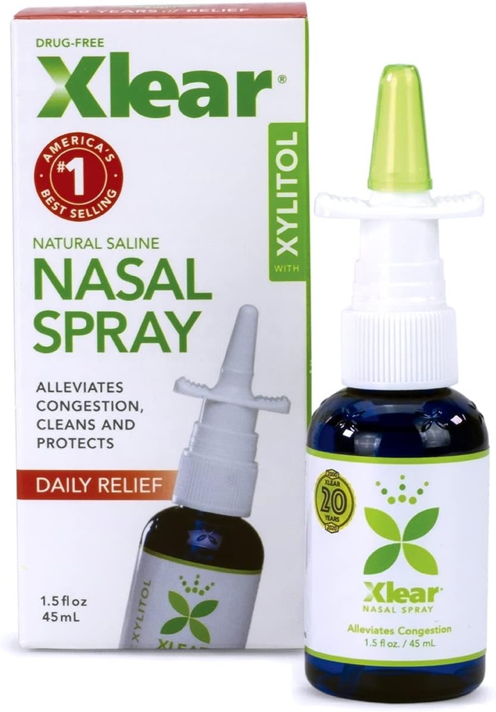 Xlear Natural Nasal Spray mit Xylitol, 1,5 fl oz (Pack von 12)