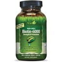 Irwin Naturals Biotin-6000 Supporta pelle sana, capelli e chiodi - 60 Softgel liquidi - Resistenza + Protezione con alta potenza 6000 mcg, Bamboo, Avocado, cocco & More - Assorbimento massimo