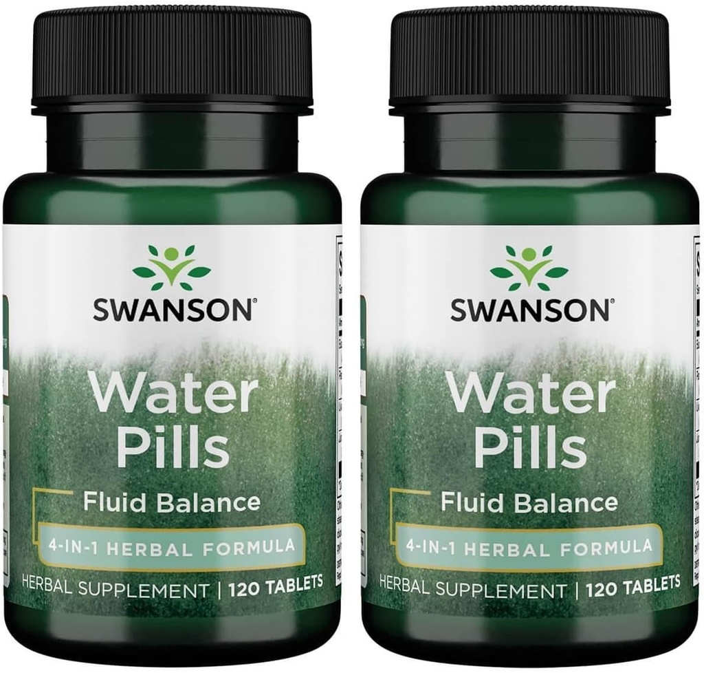 Pillole d'acqua di Swanson 120 Tabs (Pack of 2) (2 Pack)