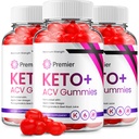 (3 Pack) Premier Keto ACV Gummies - Advanced Formula Premiere Keto Plus ACV Gummies Apple Cider Vinegar Premier ACV Recensioni Supplementi dietetici Uomo Donne (180 Gummies)