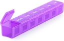 Sukuos Extra große wöchentliche Pille Organizer, 7 Tage tägliche Pille Box Fall Arthritis freundlich, Silkscreen gedruckt Medizin Behälter mit klaren Deckel für Vitamine, Fischöle oder Ergänzungen (Purple)