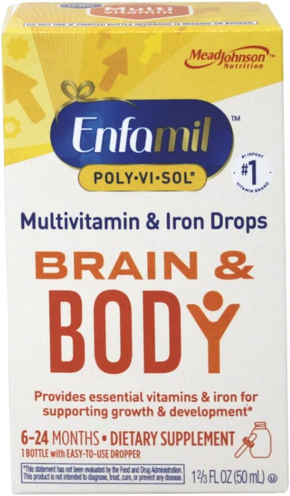 Enfamil Poly Vi Sol Multivitamin Gocce con ferro - 50 mL Bottiglia