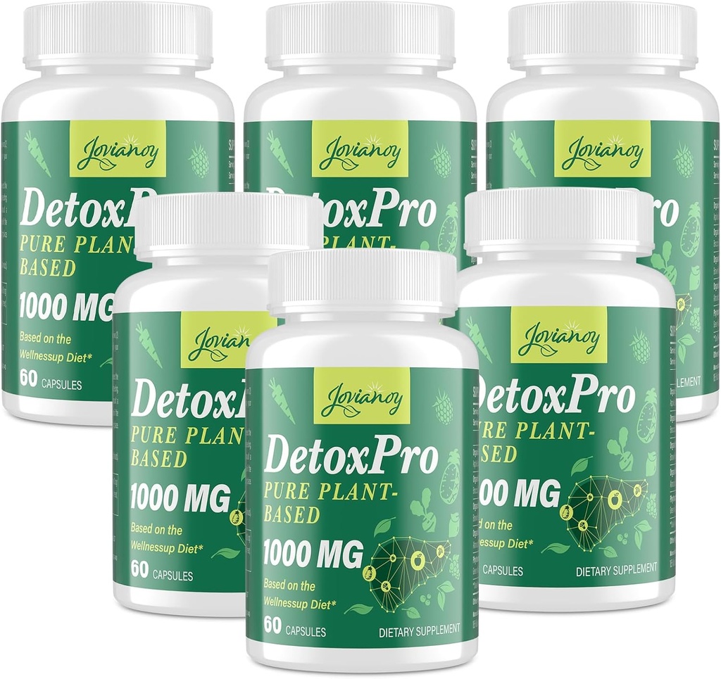 1000 MG Detox Detox Cleanse, Flush tossina naturale per fegato, Gut & Colon, Antiossidante & supporto digestivo, Zeolite, Complesso di disintossicazione rapido per le donne & uomini – 480 capsule