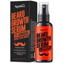 Bart Growth Serum für Männer: Haar-Spray mit Biotin & Rice Wasser - Extra Stärke Bartöl