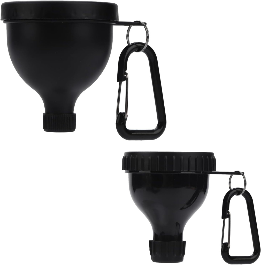 2 Pcs Protein Powder Container, Portable Protein Powder Travel Container, Protein Powder Funnel, Imbuti della bottiglia dell'acqua per miscele di polvere, Pre Workout/Gym Supplement Funnel Keychain (50ml + 100ml)
