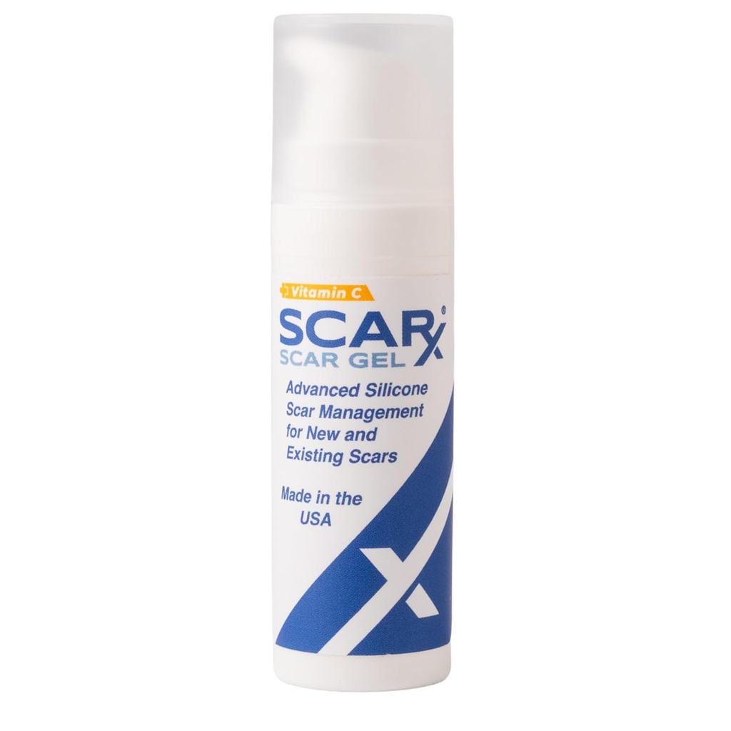 Scarx - Advanced Silicone Scar Gel mit Vitamin C - Scar Reduction Topical für hypertrophe Narben und Keloide nach Chirurgie, Burns, Verletzungen - Verhindern Sie neue Narben - Fade Old Scarring - 0.5oz (15g) Flasche