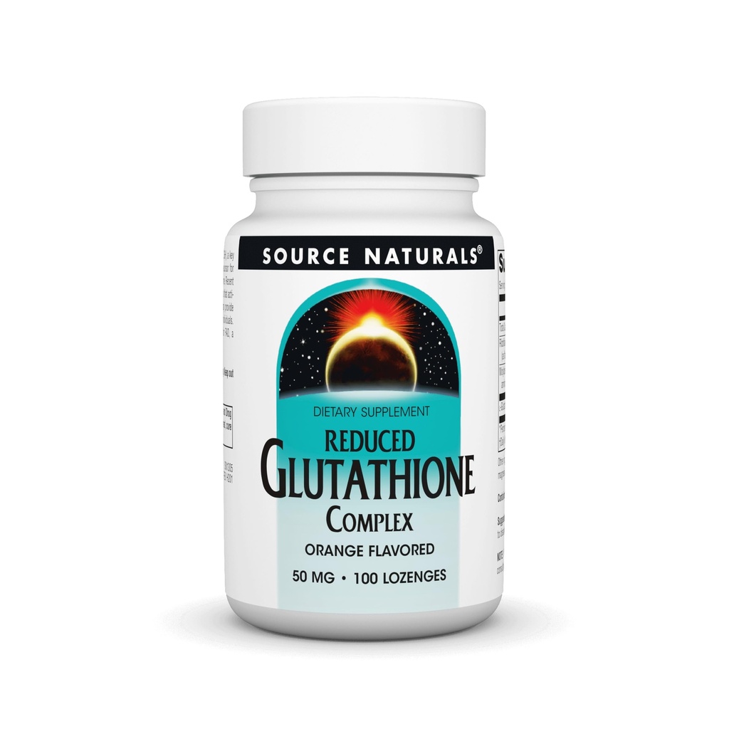Source Naturelle Complexe réduit de glutathion 50 mg Aromatisé orange - 100 Lozenges