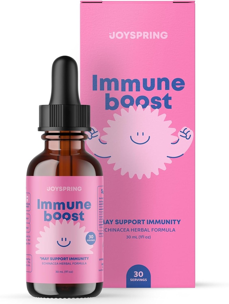 JoySpring School Backup Unterstützung Bundle - Kinder Vitamine & Minerals Natürlich Sourced | Non-Alcoholic, Sugar-Free Liquid Formula | Immunität Gesundheitsunterstützung | Vegan & Vegetarische Ergänzung