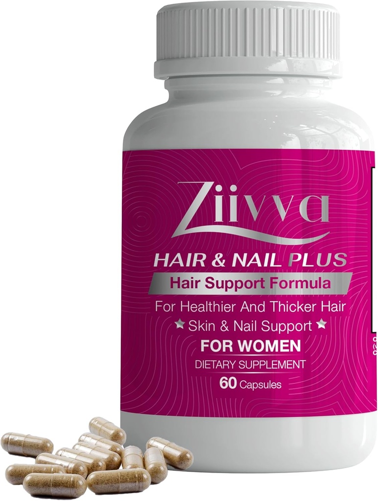 Vitamine per capelli per le donne - Tutti Natural Vegan Biotin 5000 Mcg Capsule - Integratori per capelli per la crescita e spessore - Promuovere capelli più sani, pelle, unghie - Supplemento per la crescita dei capelli Formula
