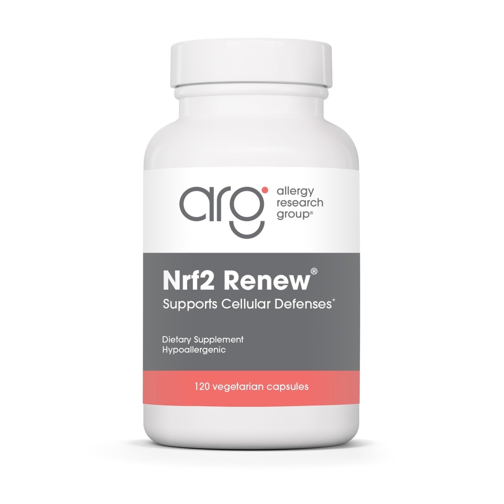 Allergy Research Group Nrf2 Renew Supplement - Nrf2 Activator, Sulforaphane pur, Extrait de thé vert naturel, Capsules végétales organiques - 120 Compte