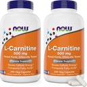 Nourritures L-Carnitine 500 mg, 240 capsules de légumes (paquet de 2)