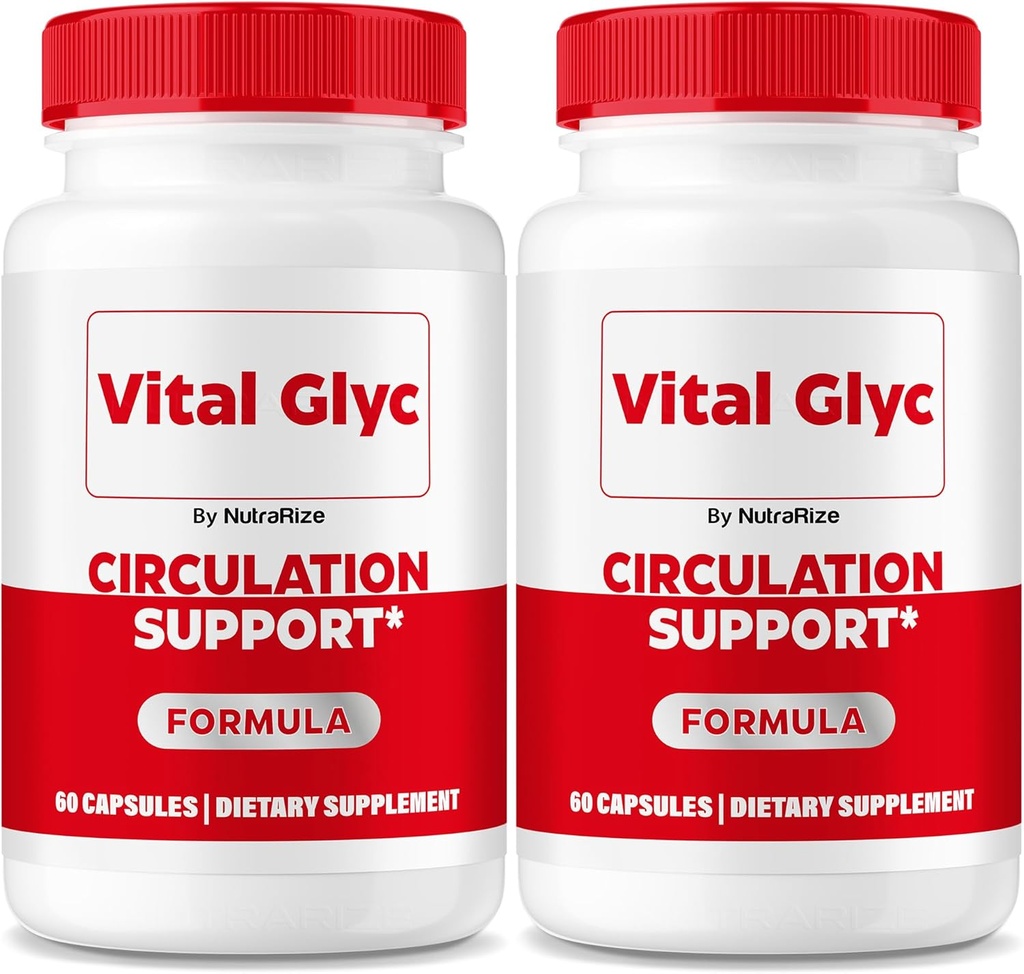 (2 Pack) Vital Glyc Capsules - Official Blood Support Formula, Vital Glyc Blood Vessel Cleaner, Vital Glyc Glyco Optimizer Pills, unterstützt Gesamtgesundheit & Wellness, Vital Glyc Powder (120 Kapseln)