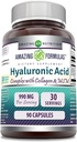 Erstaunliche Formeln Hyaluronsäure Super Complex mit MSM, Collagen Typ I & III, und Vitamin C | 990 Mg | 90 Kapseln Ergänzung | Non-GMO | Gluten Free | Made in USA