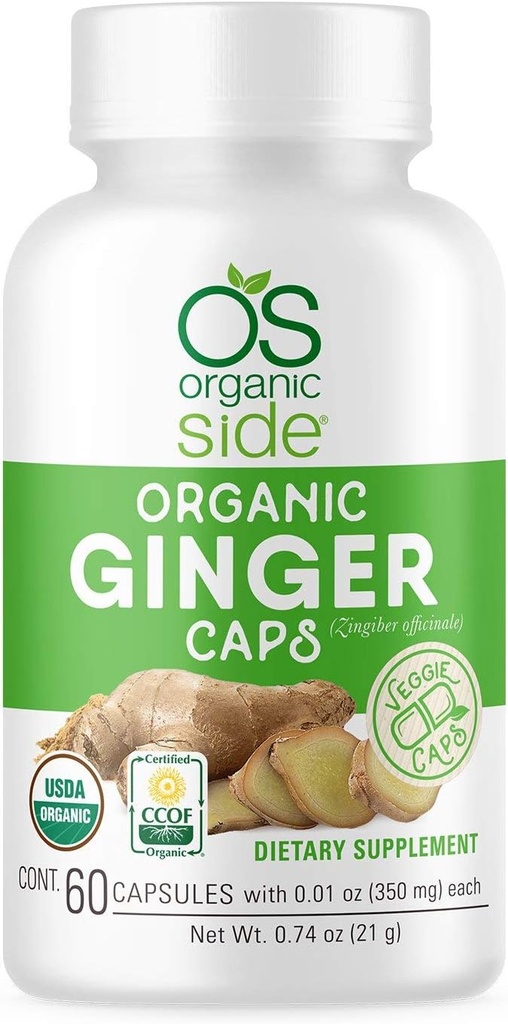 | Bio-Ginger-Kapseln | Verdauungshilfe | USDA Certified Organic, Non-GMO, Vegan | 60 Easy-to-Swallow-Kapseln für natürliches Wellness