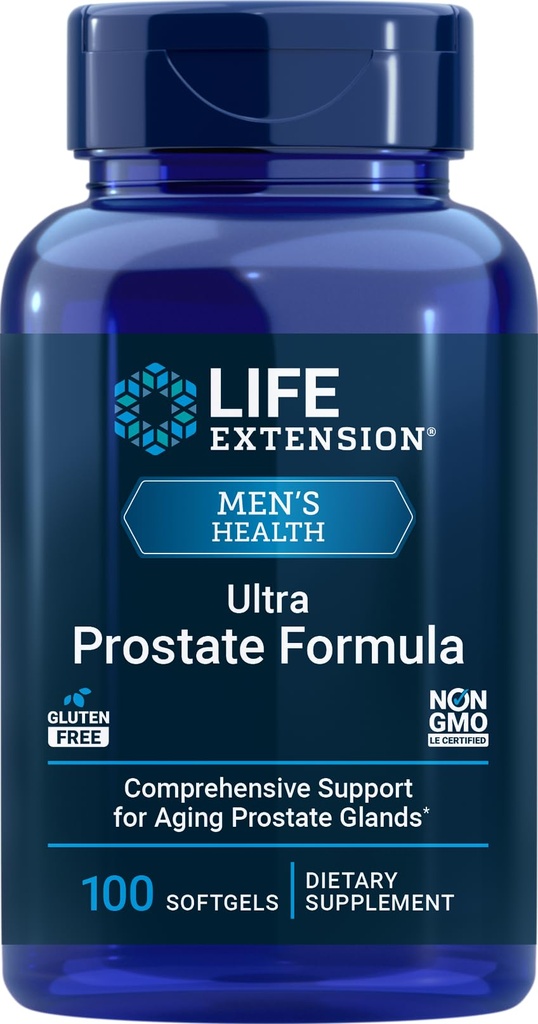Life Extension Ultra Prostate Formula, 100 Softgels, Natürliche Ergänzung für Herren