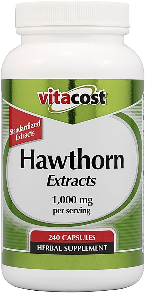 Vitacost Standardized Hawthorn Extract - 1000 mg pro Servier- 240 Kapseln
