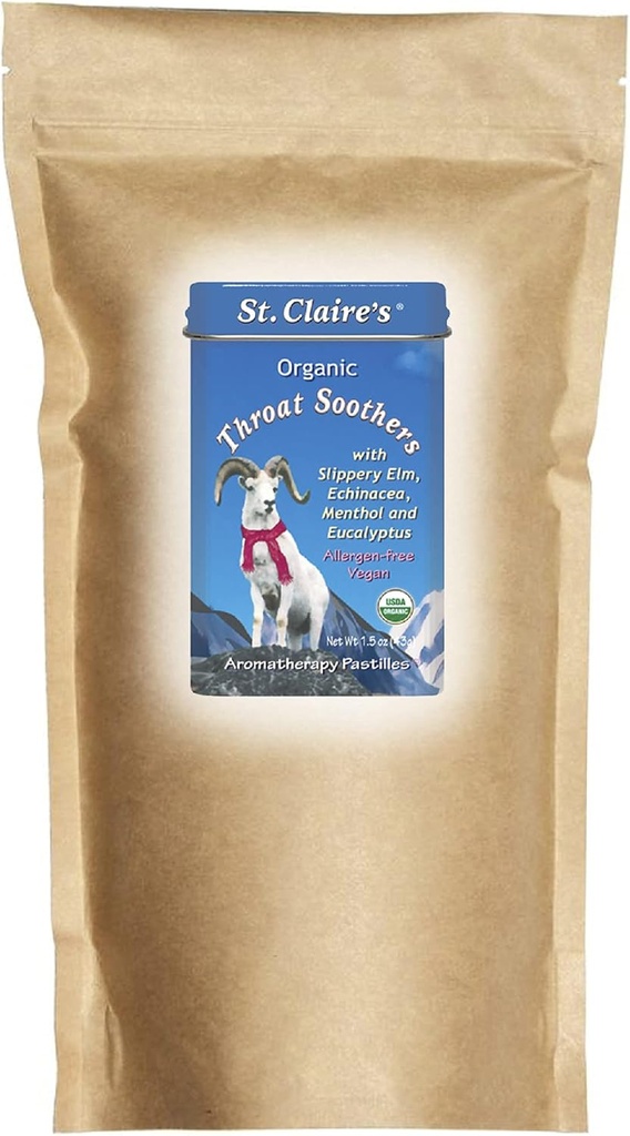 St. Claire's Organics Throat Soothers (27 Ounce Refill Bag) Glutenfrei, Vegan, GMO-frei, Plant-Based, Allergen-Free | Made in Our Allergen-Free Facility