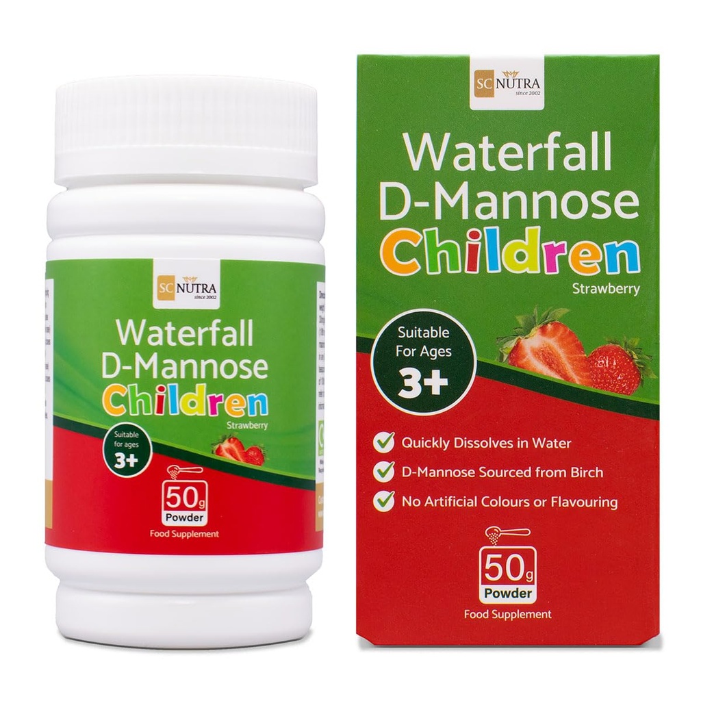 sc nutra Cascade D-Mannose Enfants Fraise - Enfants D-Mannose provenant naturellement du bouleau (Cures sucrées)