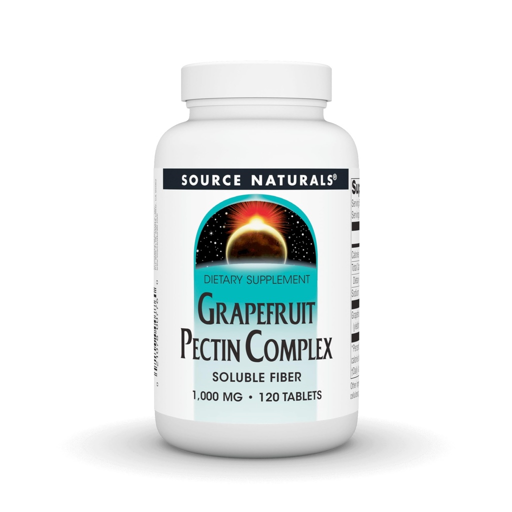 Fonte Naturals pectina di pompelmo, fibra solubile - 1000 mg Integratore alimentare - 120 compresse