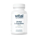 Vital Nährstoffe Acetyl L-Carnitin 500mg | Gehirn, Gedächtnis und kognitive Unterstützung Supplement* | Vegan | Gluten, Dairy, Soy Free | Non-GMO | 60 Kapseln