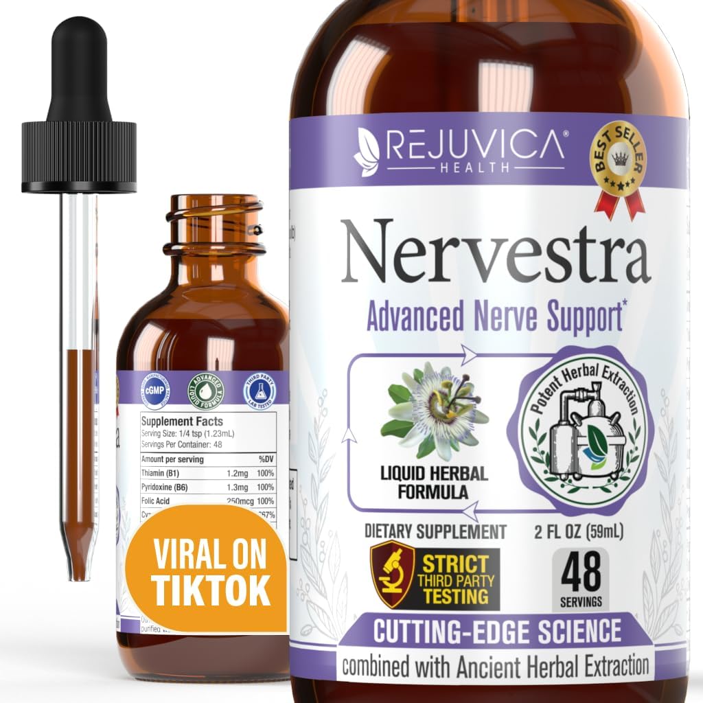 Nervestra - Nerve Health, with Alpha Lipoic Acid, to Bolster Nerve Health and Support Healthy Nerve Function - Alpha Lipoic Acid, Vitamine B6, White Willow Bark Turmeric Passionflower & More!