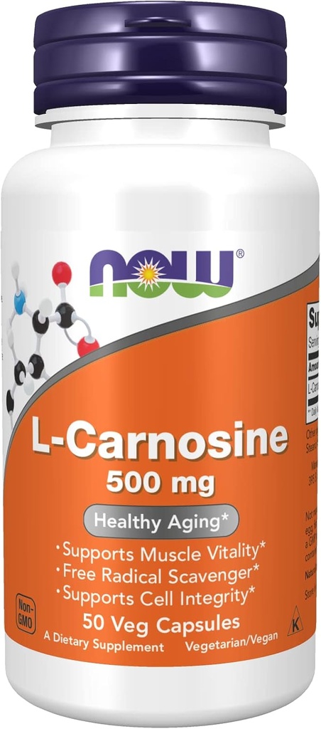 L-Carnosine 500mg 50 VegiCaps (paquet de 2)