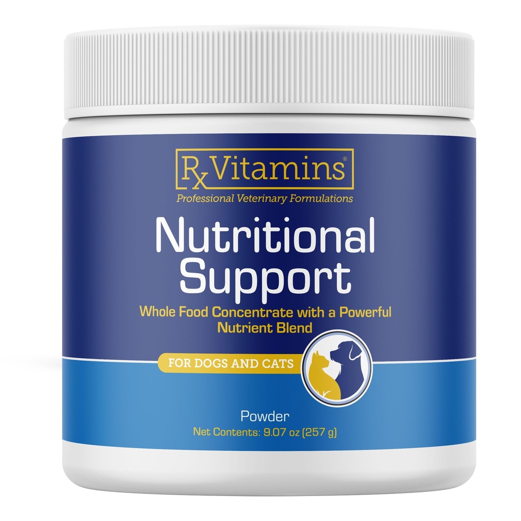 Rx Vitamins Nutritional Support - Una combinazione di vitamine essenziali, minerali e altri composti benefici per cani e gatti - 9.07oz