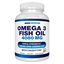 Arazo Nutrition Wild gefangenes Omega-3-Fischölkonzentrat – 4.080mg pro Portion – Hohe EPA 1200mg & DHA 900mg – 120 stoßfreie Zitronen-Softgele