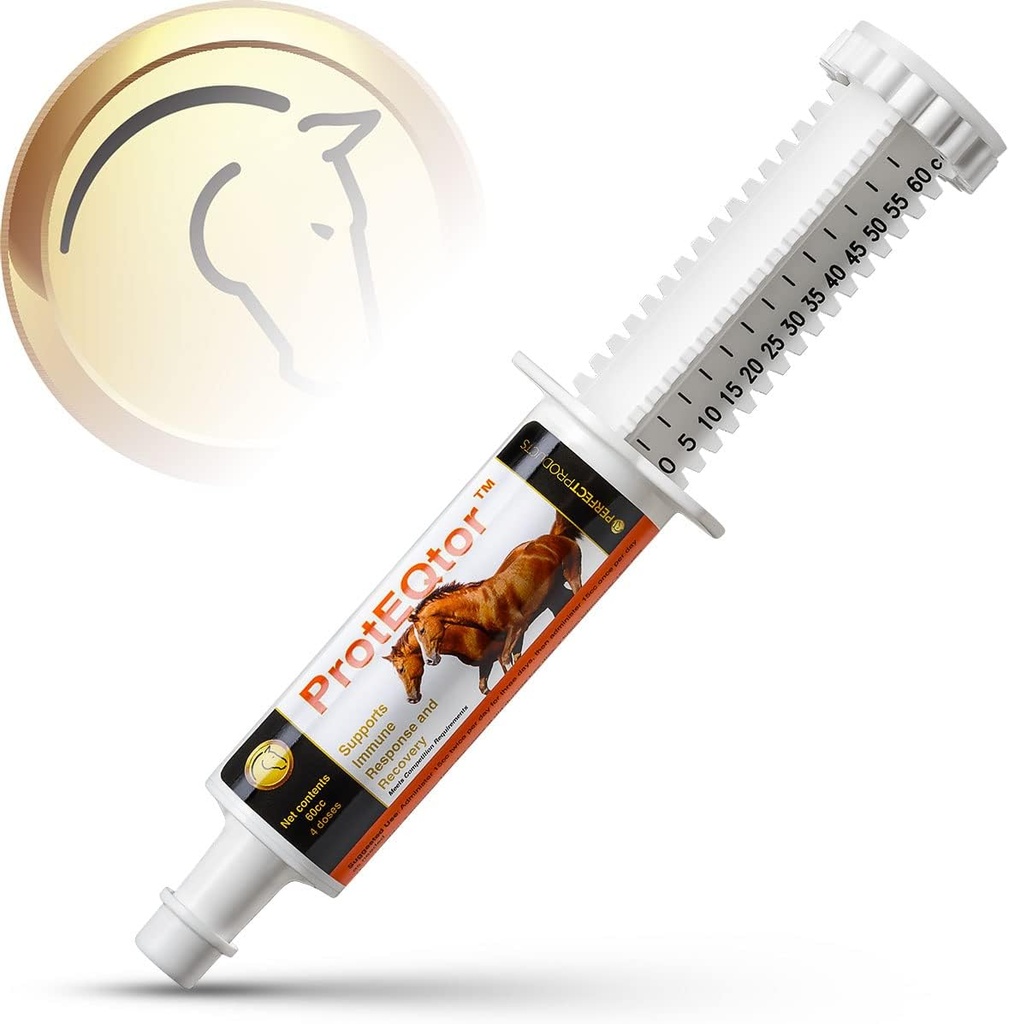 Produits parfaits ProtEQtor 4-Dose Cheval Immune Booster et Hippique Saisonnier Allergie Pâte de secours, 60cc