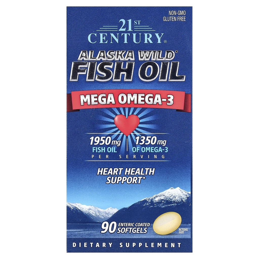 21 ° secolo Alaska Wild Fish Oil Softgels, 90 Conte