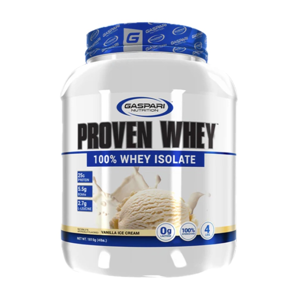 Gaspari Nutrition Fourni Whey, 100% hydrolysé Whey Isolate, haute protéine, sans lactose, faible hydrate de glucides et faible sucre (4lb, crème glacée Vanilla)