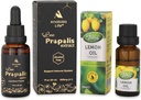 Estratto di Propolis organico 30ml & 100% naturale puro limone Olio essenziale 20ml | Propolis Alcohol-Free, Supporto di sistema immunitario | DIY, Candela che fa per diffusore