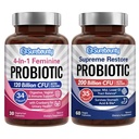 Probiotico Bundle, 4-in-1 Feminine Probiotic (30ct) & Supreme Restore Probiotico (60ct), 2 Pacchetti, Supporto Vaginale di Mirtillo, Bilancia Tratta GI, Vegan, Non-Dairy