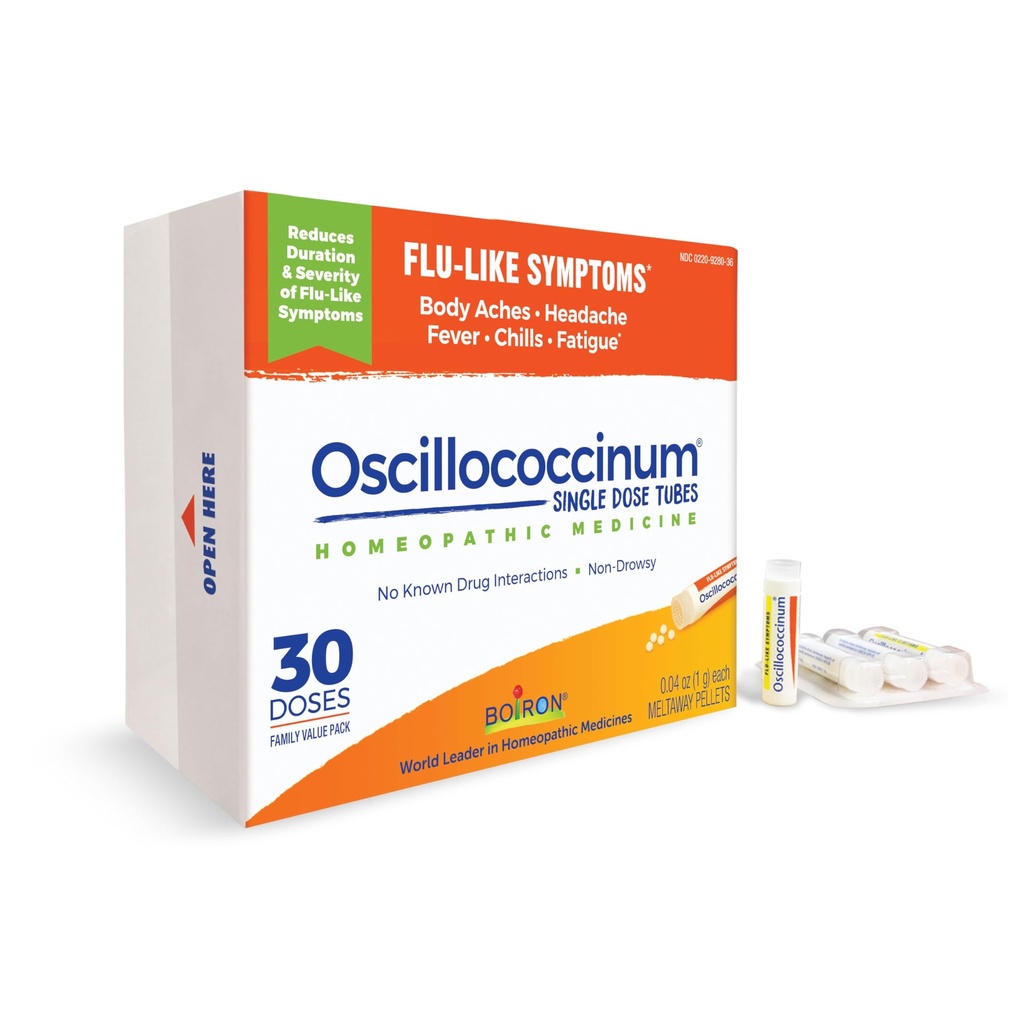 Boiron Oscillococcinum für Relief von Flu-Like Symptome von Körperspitzen, Kopfschmerzen, Fever, Chills und Fatigue - 30 Doses
