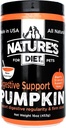 Alimentation naturelle Poudre de citrouille séchée pour animaux de compagnie Soutien digestif Fibre naturelle pour tabouret ferme, régularité (16 oz = 53 portions)