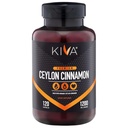 Kiva Premium Ceylon Cinnamon Pulver Kapseln (120 Veggie Kapseln), Pure Ceylon Cinnamon aus Sri Lanka, Vegan, Non-GMO, Gluten-Free
