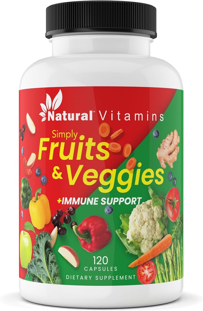 Integratore di frutta e verdura Capsule - Miscela di benessere giornaliera ad alta potenza - Confezionata con vitamine essenziali, antiossidanti e minerali - Supporti Nutrizione bilanciata e salute ottimale (rosso e verde)