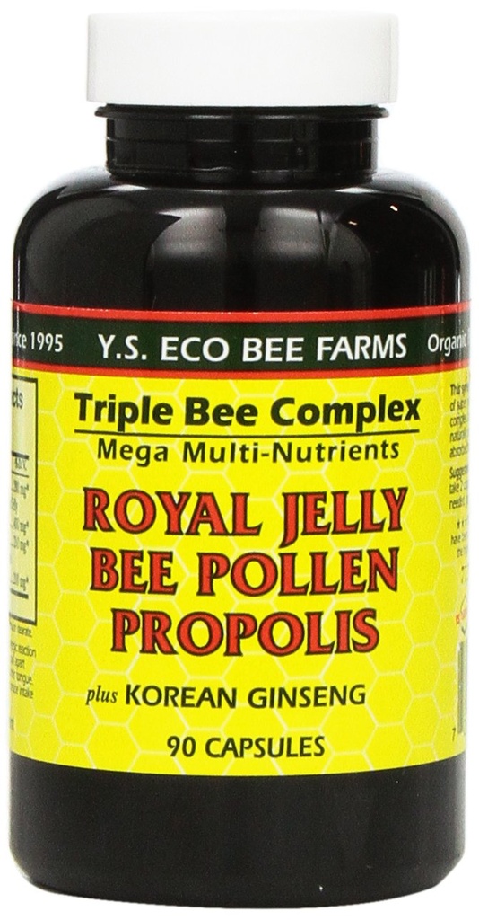 YS Organic Farms: Royal Jelly Bee Pollen Propolis mit Ginseng 90 ct