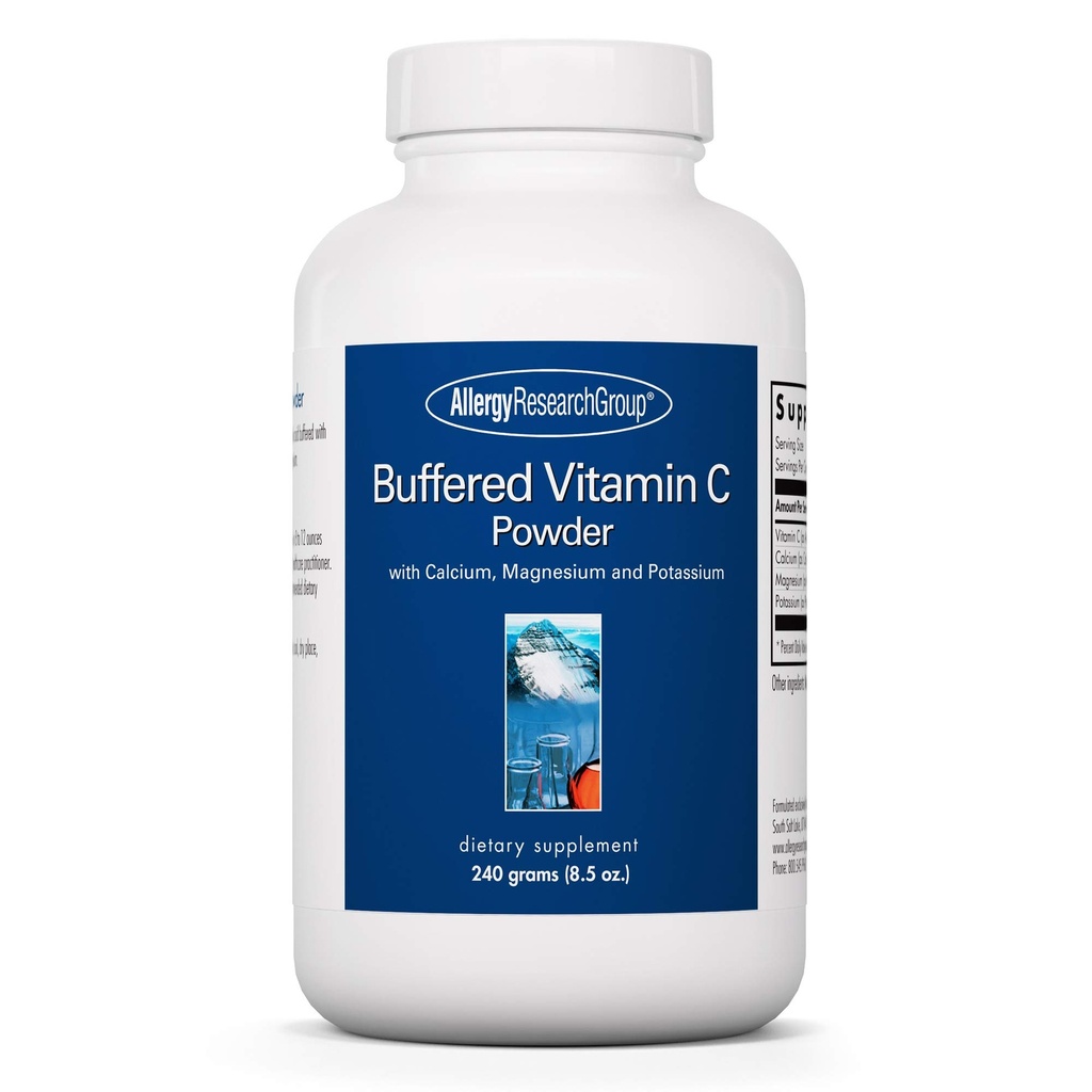 Allergie-Forschungsgruppe - Gepuffertes Vitamin C-Pulver - Antioxidans, Immune, Calcium/Mag/K - 240 g (8,5 oz)