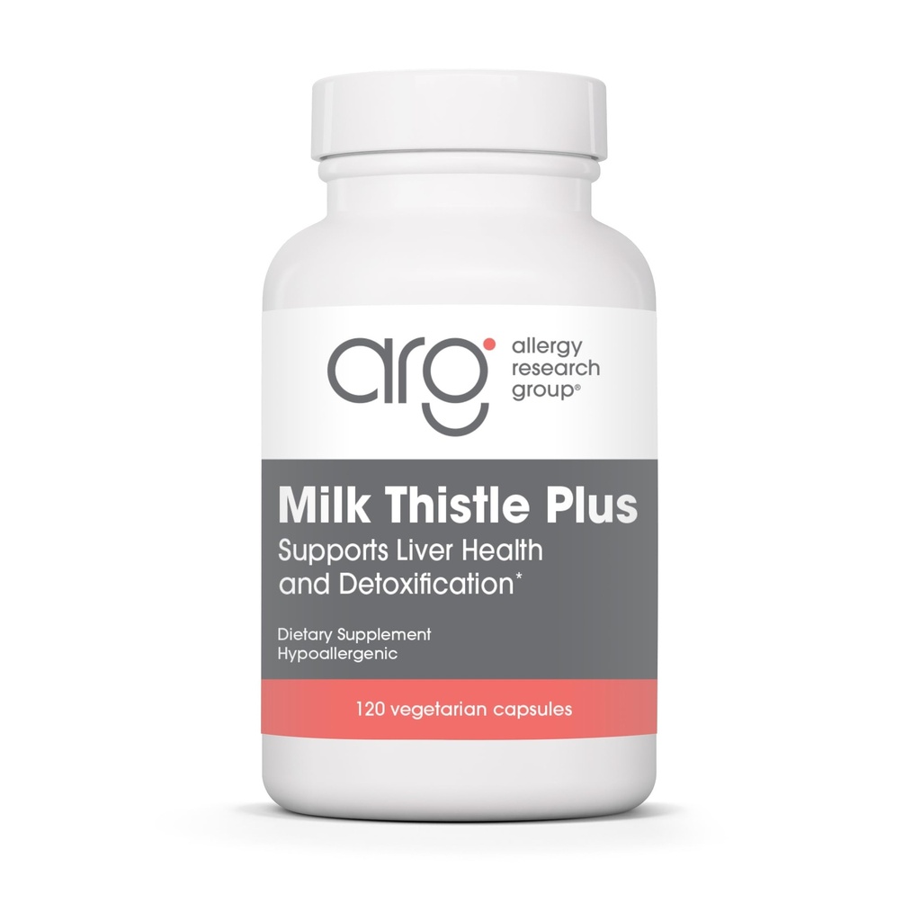 Allergy Research Group Milk Thistle Plus Supplement - Liver Health Support, Milk Thistle, Dandelion, Detox, Cleanse, Vegetarische Kapseln - 120 Count