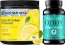 CLÉS NUTRIENTS Hydratation – Limonade en poudre d'électrolyte multivitamine (90 portions) et comprimés d'électrolyte (200 comprimés) – Pas de sucre, Pas de calories – Sodium et soutien énergétique –, Fabriqué États-Unis
