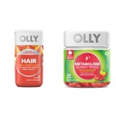 OLLY Ultra Strength Hair Softgels, Supporta la salute dei capelli, Biotina, Keratin & Metabolism Anelli della pancia, Aceto di sidro di mela, Vitamina B12, Cromo